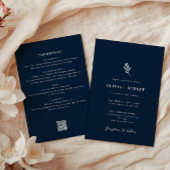 Elegant Minimalist Botanical All-In-One Wedding 招待状