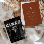 Elegant Minimalist Botanical Photo Wedding 招待状