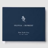 Elegant Minimalist Botanical Wedding ゲストブック (正面)