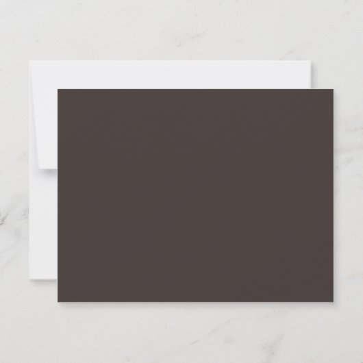 Elegant Minimalist Brown Two Border ノートカード (裏面)