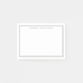 Elegant Minimalist Brown Two Border ポストイット (正面)