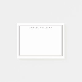 Elegant Minimalist Brown Two Border ポストイット