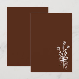 Elegant Minimalist Brown Wedding 招待状