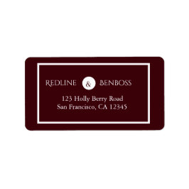 Elegant Minimalist Burgundy  ラベル