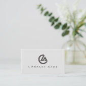 Elegant Minimalist Business Card with QR Code 名刺 (スタンド正面)