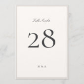 Elegant Minimalist Calligraphy 5 x 7 Table Number 招待状 (裏面)