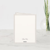 Elegant Minimalist Calligraphy Photo Wedding サンキューカード (裏面)