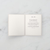 Elegant Minimalist Calligraphy Photo Wedding サンキューカード (内部)