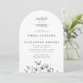 Elegant Minimalist Calligraphy Wedding Invitation 招待状 (スタンド正面)