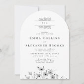 Elegant Minimalist Calligraphy Wedding Invitation 招待状 (正面)