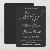 Elegant Minimalist Calligraphy Wedding Invitation 招待状 (正面/裏面)