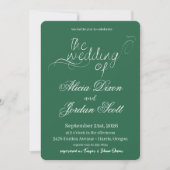 Elegant Minimalist Calligraphy Wedding Invitation 招待状 (正面)