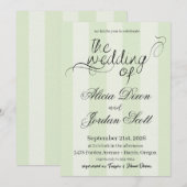 Elegant Minimalist Calligraphy Wedding Invitation 招待状 (正面/裏面)