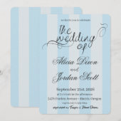 Elegant Minimalist Calligraphy Wedding Invitation 招待状 (正面/裏面)