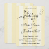 Elegant Minimalist Calligraphy Wedding Invitation 招待状 (正面/裏面)