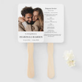 Elegant Minimalist Celebration of Life Fan ハンドファン (正面&裏面)