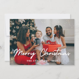 Elegant Minimalist Christmas | Modern Family Photo シーズンカード