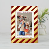 Elegant Minimalist Christmas | Modern Family Photo 箔シーズンカード (立ち正面)