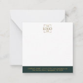 Elegant Minimalist Company Business Logo Branded ノートカード (正面)