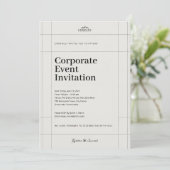 Elegant Minimalist Corporate Event Invitation セーブザデート (スタンド正面)