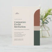Elegant Minimalist corporate Event Invitation セーブザデート (スタンド正面)