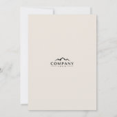 Elegant Minimalist corporate Event Invitation セーブザデート (裏面)