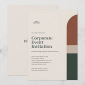 Elegant Minimalist corporate Event Invitation セーブザデート (正面/裏面)