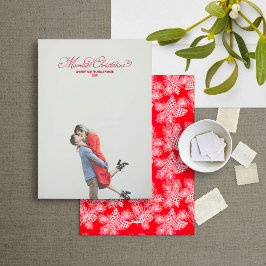 Elegant Minimalist Custom Photo Christmas Card シーズンカード