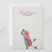Elegant Minimalist Custom Photo Christmas Card シーズンカード (正面)