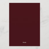 Elegant Minimalist Deep Burgundy 招待状 (裏面)