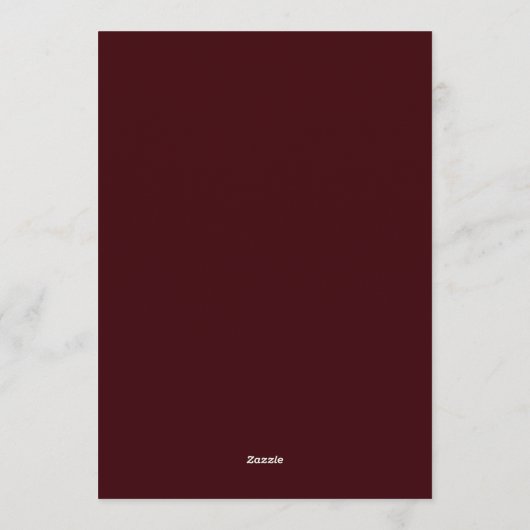 Elegant Minimalist Deep Burgundy 招待状 (裏面)