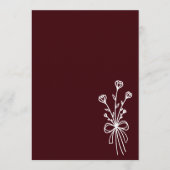 Elegant Minimalist Deep Burgundy 招待状 (正面)