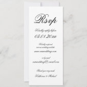 Elegant Minimalist Digital Wedding RSVP 招待状 (正面)