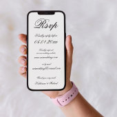Elegant Minimalist Digital Wedding RSVP 招待状