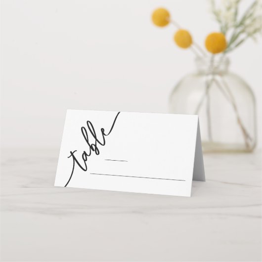 Elegant Minimalist Dinner Folded Place Card プレイスカード (正面)