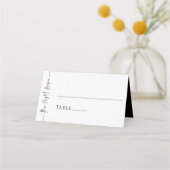 Elegant Minimalist Dinner Folded Place Card プレイスカード (正面)