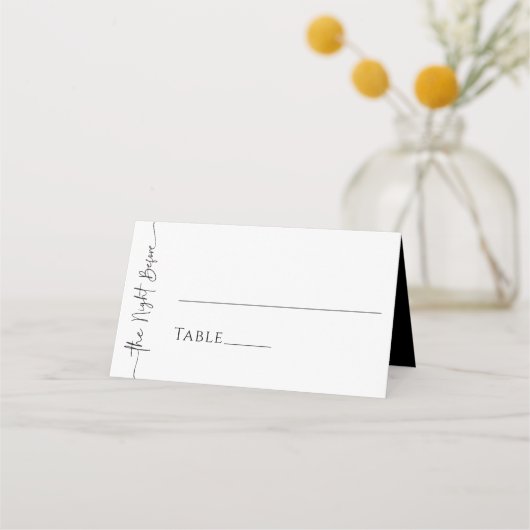 Elegant Minimalist Dinner Folded Place Card プレイスカード (正面)