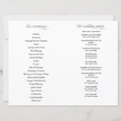 Elegant Minimalist DIY Wedding Folded Program (裏面)