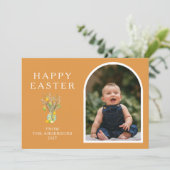 Elegant Minimalist Easter Egg Branch Photo シーズンカード (スタンド正面)