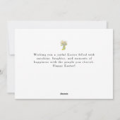 Elegant Minimalist Easter Egg Branch Photo シーズンカード (裏面)