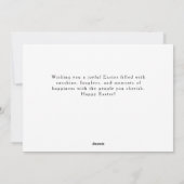 Elegant Minimalist Easter Egg Branch Photo シーズンカード (裏面)