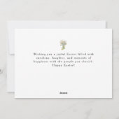 Elegant Minimalist Easter Egg Branch Photo シーズンカード (裏面)