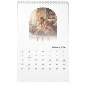 Elegant Minimalist Family Photo Calendar 2026 カレンダー (2月 2026)