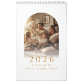 Elegant Minimalist Family Photo Calendar 2026 カレンダー (カバー)