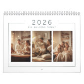 Elegant Minimalist Family Photo Calendar 2026 カレンダー (カバー)