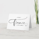 elegant minimalist fiancé happy birthday カード<br><div class="desc">to my fiance/future husband  happy birthday minimalist chic card to express your love</div>