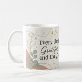 Elegant Minimalist Floral Mug - "Every Chapter, A  コーヒーマグカップ (左)