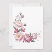 Elegant Minimalist Floral Wedding Invitation 招待状 (裏面)