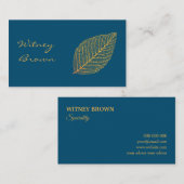 Elegant minimalist foil golden leaf  business card 名刺 (正面/裏面)