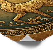 Elegant Minimalist Forest Deer Fine Art  ポスター (角)